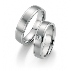 Luxusní ergonomické snubní prsteny z chirurgické oceli s brilianty
