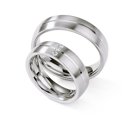 Snubní prsteny z chirurgické oceli s briliantem