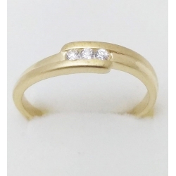 Dámský zlatý prsten velikost 61