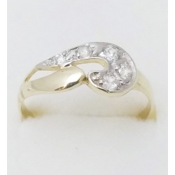 Dámský zlatý prsten velikost 57
