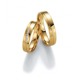 Zlaté snubní prsteny s brilianty