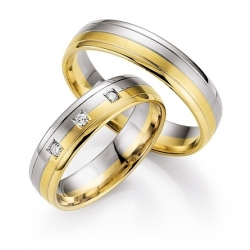 Zlaté snubní prsteny s brilianty