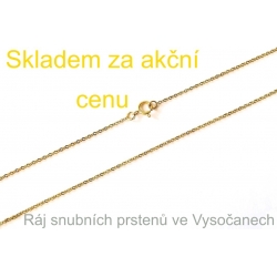 Zlatý řetízek ze žlutého zlata 50 cm