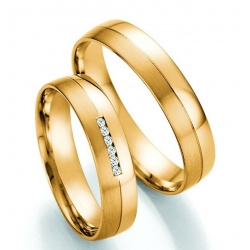 Luxusní snubní prsteny žluté zlato s brilianty