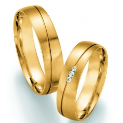 Luxusní snubní prsteny žluté zlato s brilianty