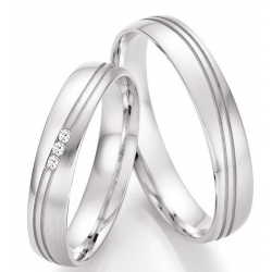 Luxusní snubní prsteny bílé zlato s brilianty