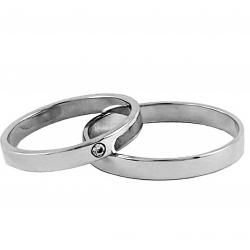 AKCE- Snubní prsteny s briliantem